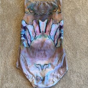 Maldire girls watercolor print leotard. Size XS. $80